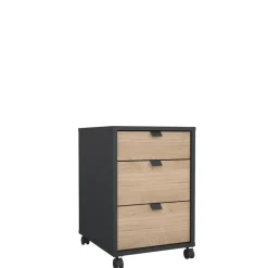 Ladekast Bram Donkergrijs / Eiken - 41x61x49 cm