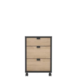 Ladekast Bram Donkergrijs / Eiken - 41x61x49 cm