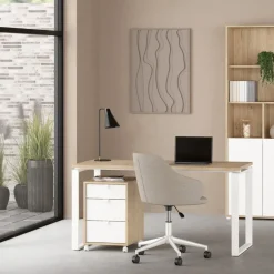 Ladekast Bram Eiken / Wit - 41x61x49 cm