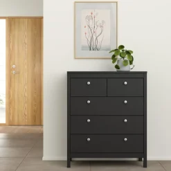 Ladekast Dallas Zwart - 83x99x39 cm