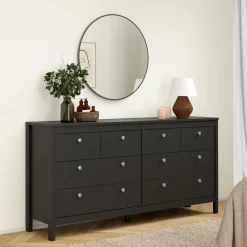 Ladekast Dallas Zwart - 160x80x39 cm