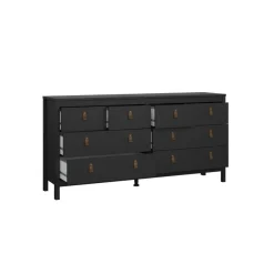 Ladekast Dallas Zwart - 160x80x39 cm