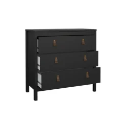 Ladekast Dallas Zwart - 84x80x39 cm