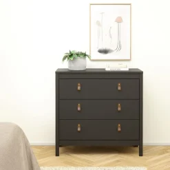 Ladekast Dallas Zwart - 84x80x39 cm