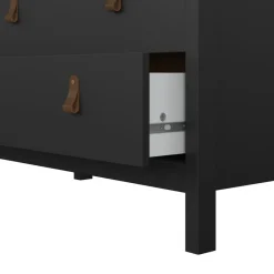 Ladekast Dallas Zwart - 84x80x39 cm