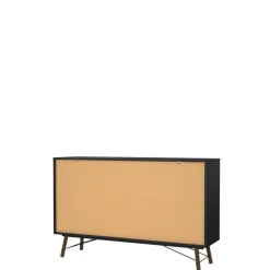 Ladekast Denver Zwart / Walnoot - 150x95x40 cm