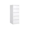 Ladekast Luna Hoogglans Wit - 41x112x50 cm