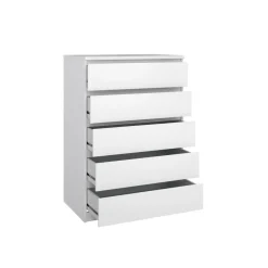 Ladekast Luna Hoogglans Wit - 77x112x50 cm