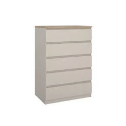 Ladekast Luna Taupe / Eiken - 77x112x50 cm