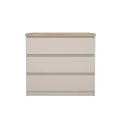 Ladekast Luna Taupe / Eiken - 77x71x50 cm
