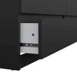 Ladekast Luna Zwart - 154x71x50 cm