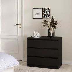 Ladekast Luna Zwart - 77x71x50 cm