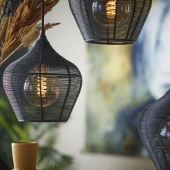 Light - Living Light & Living Hanglamp Alvaro Zwart - 5 x E27 - 100 cm breed