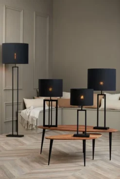 Light - Living Light & Living Lampenkap Livigno Zwart - 50x38x50 cm