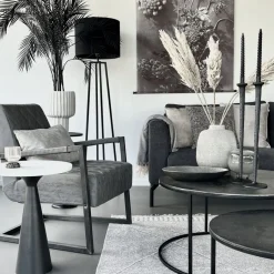 Light - Living Light & Living Lampenvoet Miley Zwart - E27 - 130 cm hoog