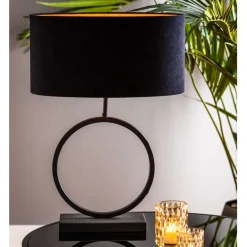 Light - Living Light & Living Lampenvoet Liva Zwart - E27 - 42 cm hoog