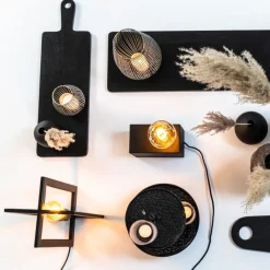 Light - Living Light & Living Lampenvoet Mace Zwart - E27 - 35 cm hoog