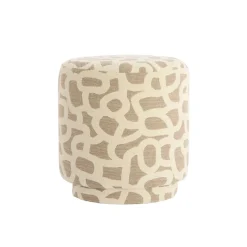 Light - Living Light & Living Poef Davonte Taupe / Beige - Ø 40 cm