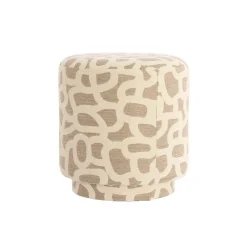 Light - Living Light & Living Poef Davonte Taupe / Beige - Ø 40 cm