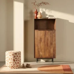 Light - Living Light & Living Poef Davonte Terra / Crème  - Ø 40 cm