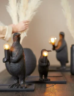 Light - Living Light & Living Tafellamp Penguin Zwart - E14 - 34 cm hoog