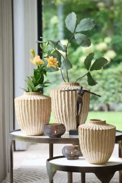 Light - Living Light & Living Vaas Talea Lichtbruin - 28 cm Hoog