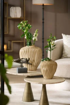 Light - Living Light & Living Vaas Vechhia Lichtbruin - 35 cm hoog