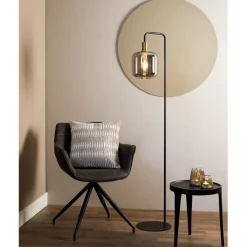 Light - Living Light & Living Vloerlamp Lekar Zwart - E27 - 155 cm hoog