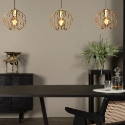 Lucide Hanglamp Danza Goud - 3 x E27 - 130 cm breed