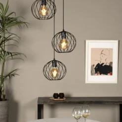 Lucide Hanglamp Danza Zwart - 3 x E27 - Ø 50 cm
