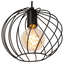 Lucide Hanglamp Danza Zwart - E27 - Ø 25 cm