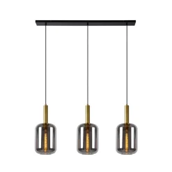Lucide Hanglamp Joanet Zwart - 3 x E27 - 110 cm breed
