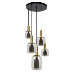 Lucide Hanglamp Joanet Zwart - 5 x E27 - Ø 66 cm