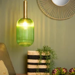 Lucide Hanglamp Maloto Groen - E27 - Ø 20 cm
