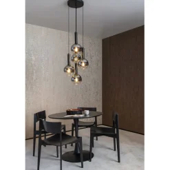 Lucide Hanglamp Marius Zwart - 5 x E27 - Ø 55 cm