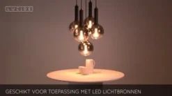 Lucide Hanglamp Marius Zwart - 5 x E27 - Ø 55 cm