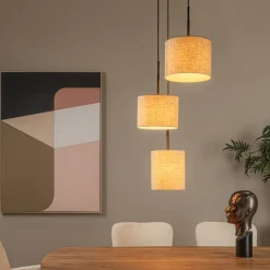 Lucide Hanglamp Maya Beige - 3 x E27 - Ø 46 cm