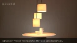 Lucide Hanglamp Maya Beige - 3 x E27 - Ø 46 cm