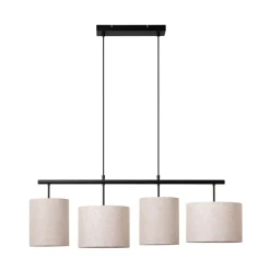 Lucide Hanglamp Maya Beige - 4 x E27 - 107 cm breed