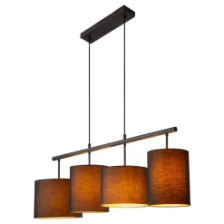 Lucide Hanglamp Maya Zwart - 4 x E27 - 107 cm breed