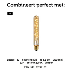 Lucide Hanglamp Rafal Grijs - 3 x E27 - Ø 50 cm