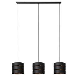 Lucide Hanglamp Rosas Zwart - 3 x E27 - 130 cm breed