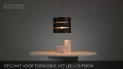 Lucide Hanglamp Rosas Zwart - E27 - Ø 26 cm