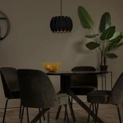 Lucide Hanglamp Spencer Zwart - E27 - Ø 30 cm