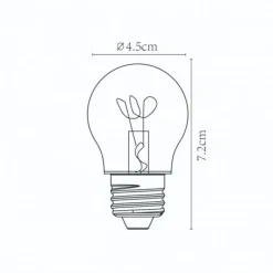 Lucide Lichtbron G45 Amber - E27 - Ø 4,5 cm