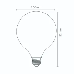 Lucide Lichtbron G80 Wit - E27 - Ø 8 cm