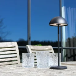 Lucide Oplaadbare Tafellamp Joy Zwart - LED - 32 cm hoog