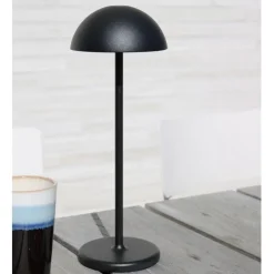 Lucide Oplaadbare Tafellamp Joy Zwart - LED - 32 cm hoog