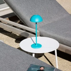 Lucide Oplaadbare Tafellamp Joy Turkoois - LED - 32 cm hoog