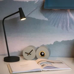 Lucide Oplaadbare Tafellamp Stirling Zwart - LED - 48 cm hoog